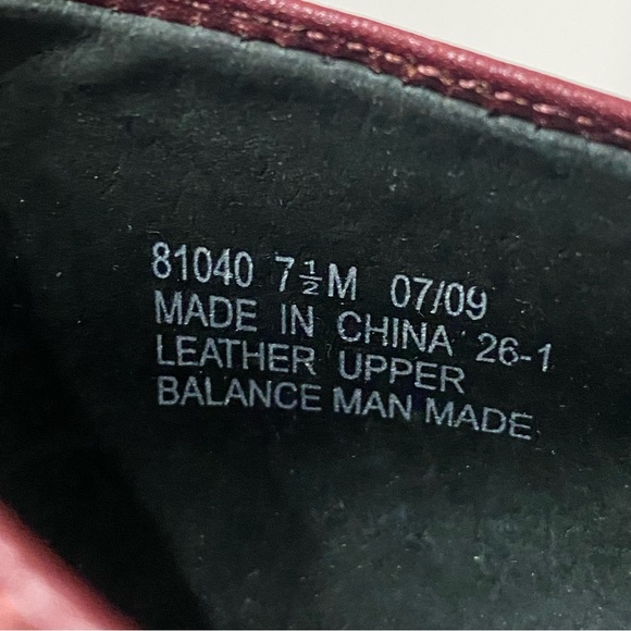 NWOB Clarks Mary Jane Deep Red Leather Buckle Strap Short Heel Shoes Size 7.5M - Picture 10 of 14